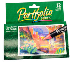 Portfolio Series Water Soluble Oil Pastels, 12 Per Pack, Assorted Colors NIB