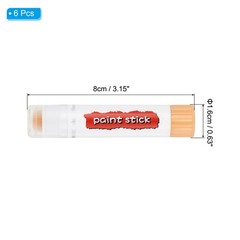 Solid Tempera Paints, 6 Pcs Washable Paint Sticks Paint Pens, Beige