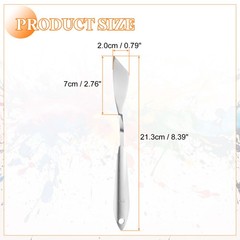 Painting Palette Knife 8.39″ Stainless Steel Angled Blade Silver