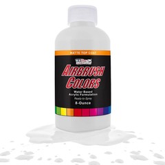 US Art Supply 8-Ounce Protective Clear Matte Top Coat Airbrush Paint Clear