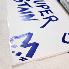 Uni Paint Marker SET OF 6 MODIFIED SUPER STAIN BLUE PX-30 Broad Chisel Tip 8mm