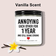Younift Candle, 1 Year Anniversary, Gifts for Boyfriend, Medium, White