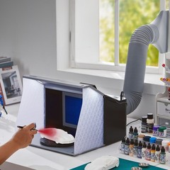 VEVOR Airbrush Spray Booth Portable Hobby Airbrush Paint Spray Booth Dual Fans