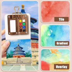 Pocket Artist Watercolor Travel Set Mini Portable Wooden Paint Palette Box Kits