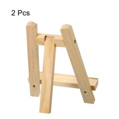 7.9″ Mini Wooden Easel Stand 2 Pack Table Use Triangle Holder Wood Color