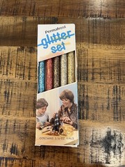 Vintage Craft Glitter Set Gold Silver Blue Red Brown Diamond Dust Permafrost