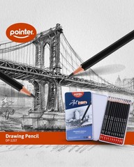 Art Pro Drawing Pencils Set 12 Graphite Pencils 6H12B Professional Kit