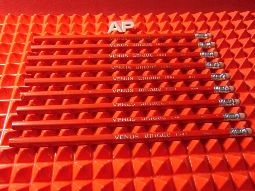 9 New Venus Unique 1007 Red Pencils