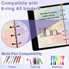 300 Sheets A5 Watercolor Refill Paper Inserts for 6-Hole Binder, 100 GSM Loose L