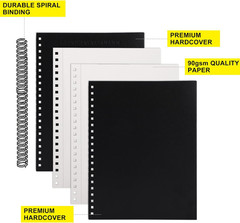 8.5X11Inches Hardbound Sketch Book, Spiral Bound Sketch Pad, 80-Sheets 90Gsm Inn