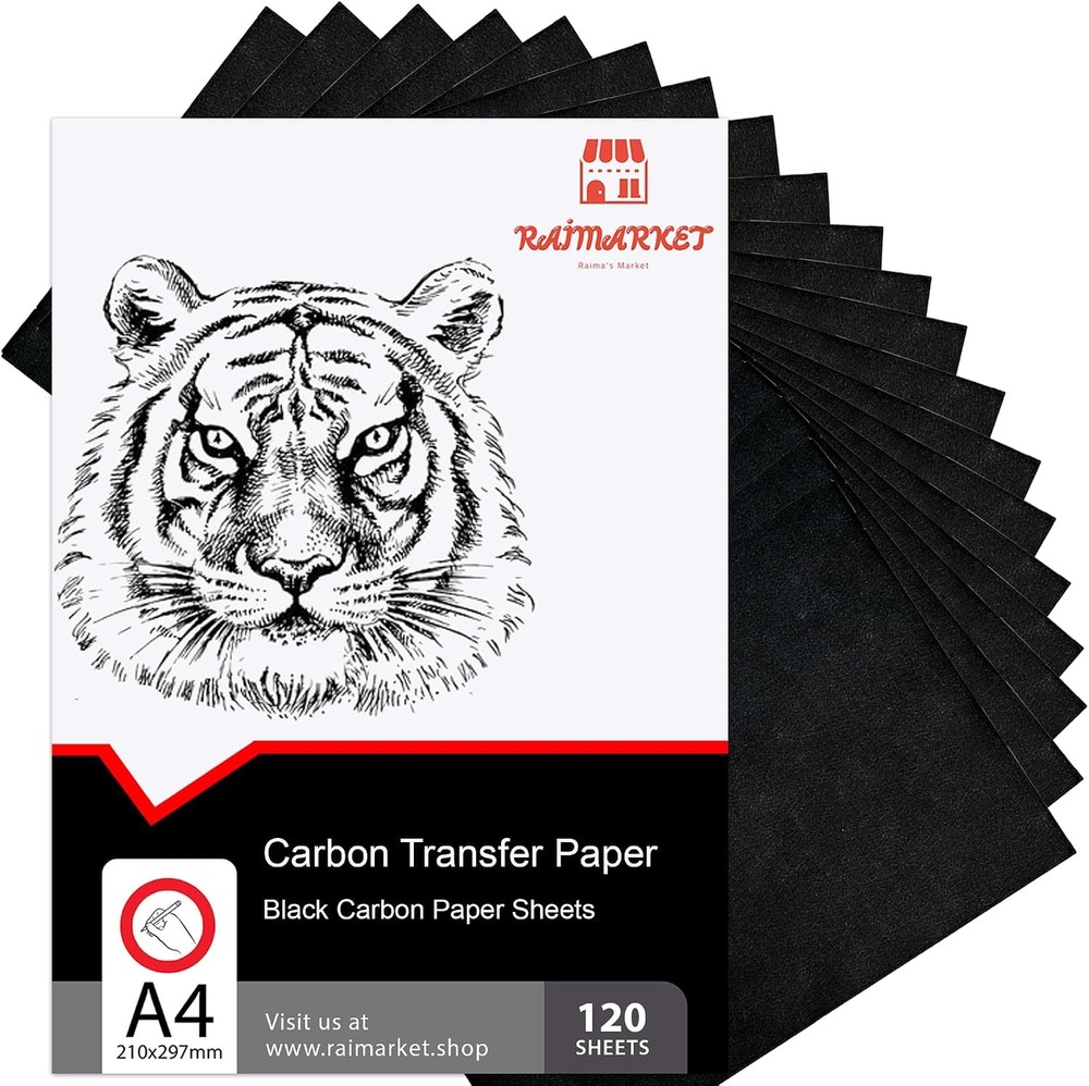 120 Sheets Carbon Paper for Tracing – Durable Smudge-Resistant Graphite Transfer
