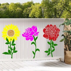 10Pcs Large Flower Stencils for Painting, 14 inch Floral Templates Drawing Pa…