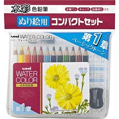 Mitsubishi Pencil Watercolor Color Pencil Uniwater Color Compact 12color Chapter