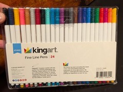 KingArt Fine Line Color Ink Pens Set of 24 + Twin-Tip Markers Set of 12 – NEW