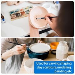10pcs Silicone Paint Brushes, Flexible Clay Carving Tools, Professional Sculp…