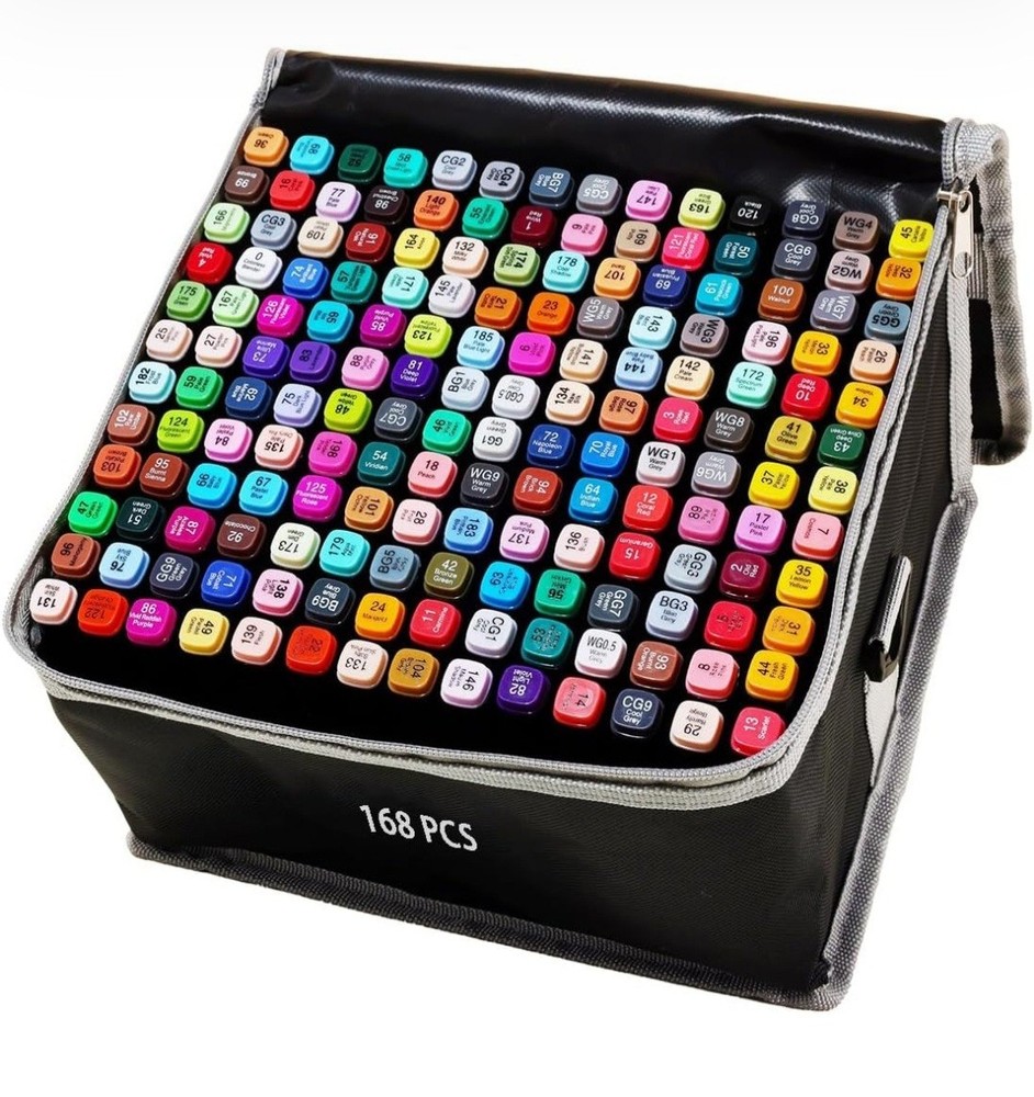 168 Colors Alcohol Markers Artist Drawing Art Markers for Kids Dual Tip Marke…