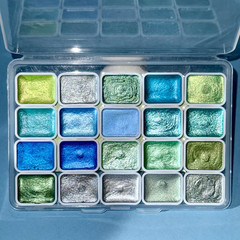 Color Pearl Watercolor Pigment Set for Traditional Chinese Painting