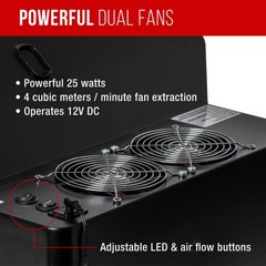 Portable Dual Fan Hobby Airbrush Paint Spray Booth Kit with Odor Extractor