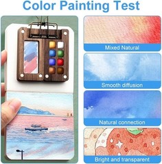 Pocket Artist Watercolor Travel Set Mini Watercolor Paint Set for Artist Outdoor