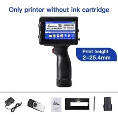 25.4mm QR Bar Batch Code Variable Date Number Hand Jet Thermal Inkjet Printer