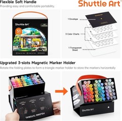 50/1 Alcohol Brush & Chisel Tip Marker Set for Drawing, Coloring, Adults
