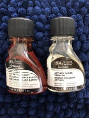 Winsor & Newton Artisan FastDrying Medium 2.5oz and Artists Gloss Varnish 2,5ml