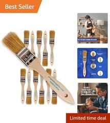 Effortless 1 Inch Chip Brushes – 12 Pack for Professional Painting & Touch-Ups