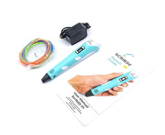 P1 3D Printing Pen with Display – Includes 3D Pen, 3 Starter Colors of PLA Filam