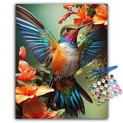 Paint by Numbers Kit for Adults- Hummingbird Adult Frameless, BOP1PNF09