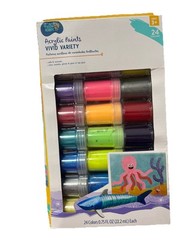 Acrylic Paints Vivid Variety 24 Colors 0.75 Oz Each Color Ages 3+