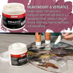 U.S. Art Supply Impasto Clear Acrylic Gel 16.9 Fl Oz (Pack of 1),