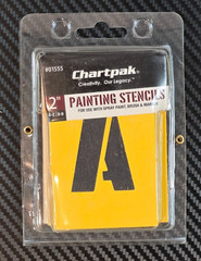 Chartpak 2″ Painting Stencils For Spray Paint & Brush Pack of 35 Yellow #01555
