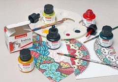 Waterproof Drawing Ink Pink 35ml Dropper Bottle for Calligraphy Art