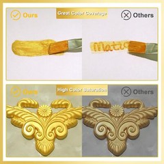Metallic Gold Acrylic Paint, 120ML Pearlescent Effect, Non-Toxic, For Crafts & A