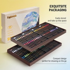 Vibrant 100 Oil Pastels Set + 4 White – Creamy, Pigmented for Blending & Shading