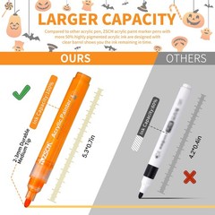 ZSCM 12 Colors Acrylic Paint Pens Metallic Markers Pumpkin Decoration