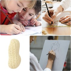 25pcs Peanut Eraser Funny Decorations Students Erasers 1.5X3.7CM, As Shown