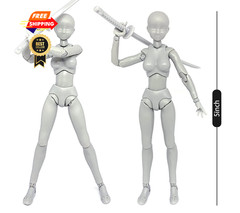 Artists Manikin Art Mannequin Figures Supplies 5 in./12.7cm, Grey Female