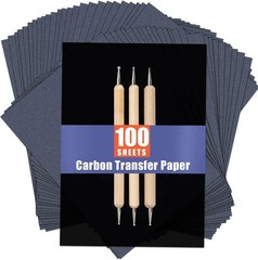 psler 100 Sheets Carbon Paper Sheets, Transfer with A4, Black