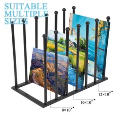 Metal Art Drying Rack Heavy-Duty Paint Display Stand Adjustable Multi-Tier Ca…