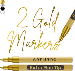 2 Black & White Acrylic Paint Markers – 0.7Mm Extra Fine-Tip Paint Pens – Perfec