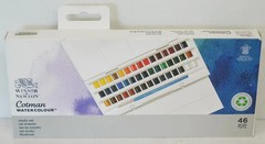 2 Cotman Watercolor Paint Set, Studio Set, 45 Half Pans w/ Brush