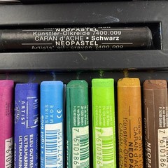 Caran d’Ache Neopastel Artist Oil Pastels Set of 12 Metal Tin Used