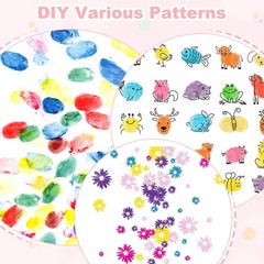 Petal Stamp Ink Pad, 4.3 Inch Washable Craft Stamps Inkpad, Sea Breeze