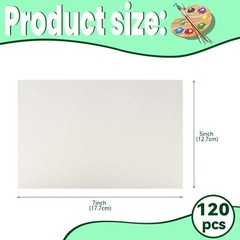 120Pcs 100% Rag Cotton White Watercolor Paper Cold Press Paper Drawing