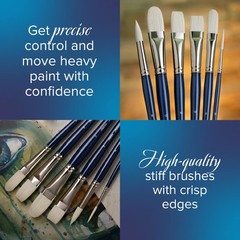 19346 Bristlon Extra Long Filbert Brush for Acrylic and Oil Paintings Size 6 …