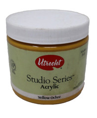Utrecht Studio Series Acrylic Paint Medium Body Yellow Ochre 1 Pint 16 fl oz Jar