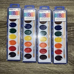 Keebor Art Bulk Watercolor Paint Pack (4 Packs, 8 Colors/Pack)