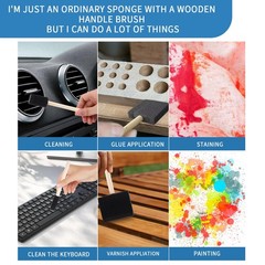 Foam Paint Brushes (48 Pack) 10 Sizes – Paint Sponge – Premium Foam Brushes -…