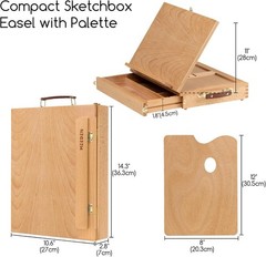 Adjustable Table Sketch Easel with Storage Drawer – Ideal for Artists & Students
